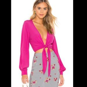 FLYNN SKYE Allie Top in Sangria Size Small S